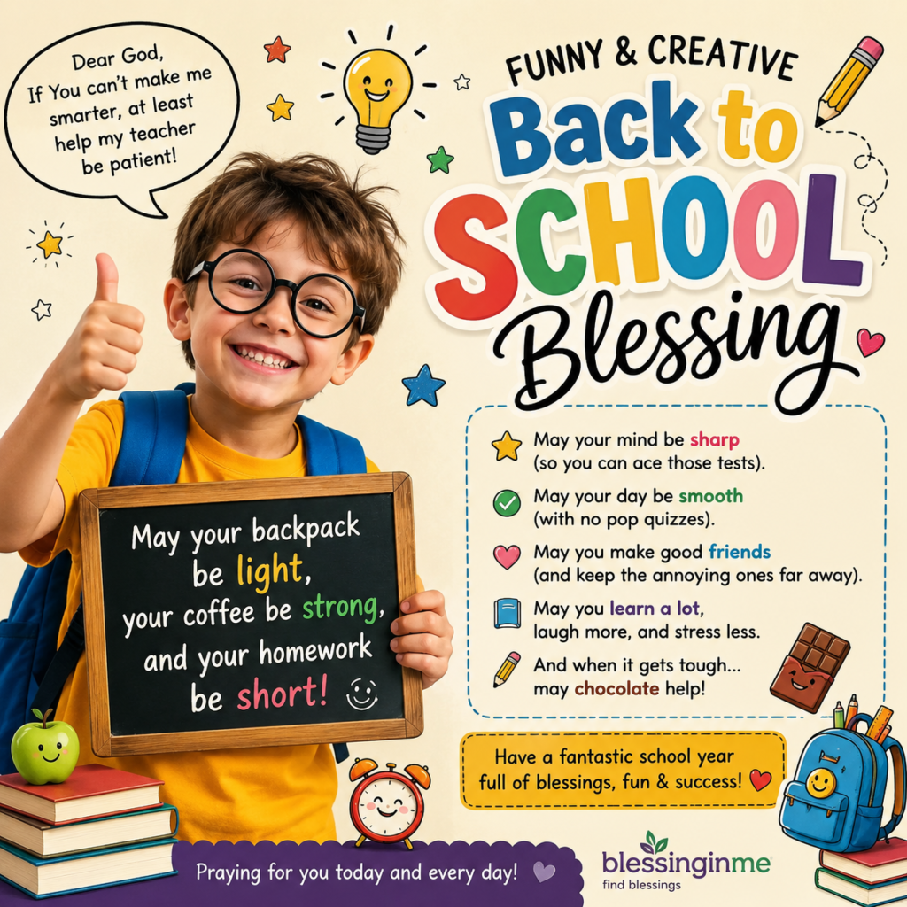 100+ Funny & Creative Back to School Blessing